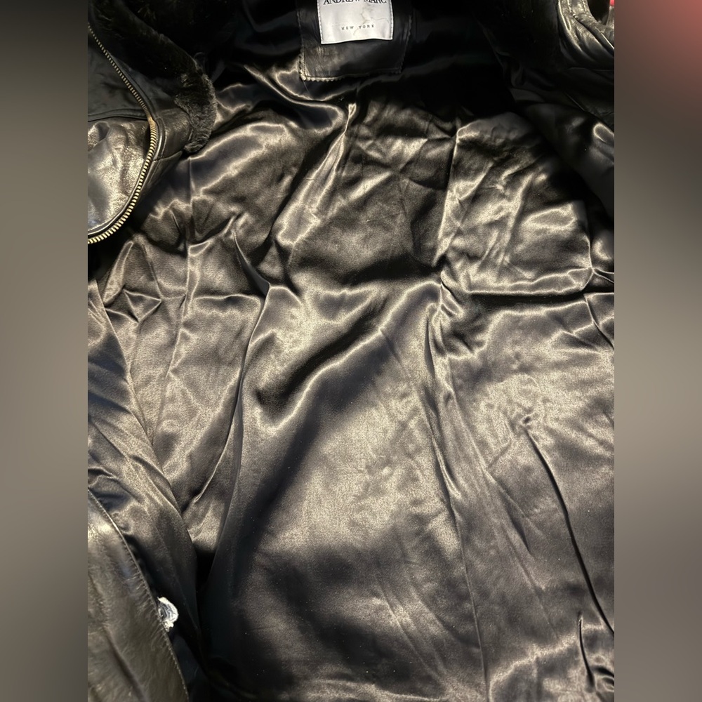 Andrew Marc Men’s Leather Jacket Sz L - Picture 8 of 9